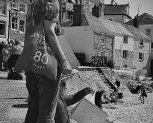 Women talking in St. Ives, Cornwall